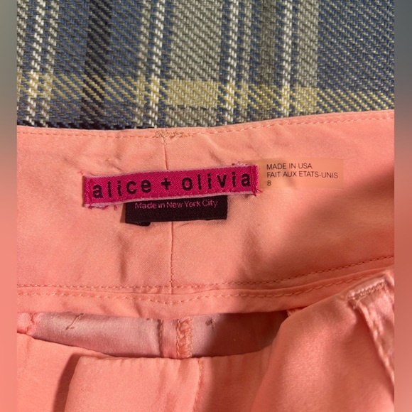 Alice + Olivia Arthur Light Peach Silk Pants 8 - Picture 8 of 9